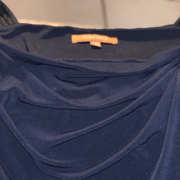 Ellen Tracy black drape-neck tank size S - Picture 4 of 5